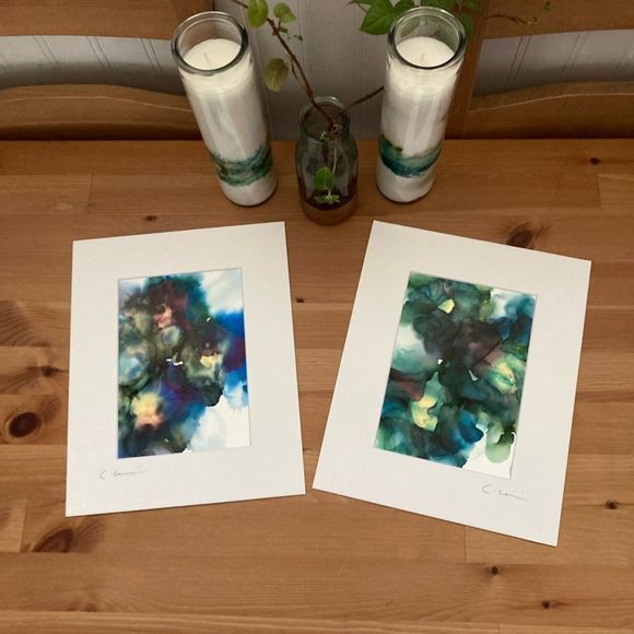 New Original Signed Artwork Alcohol Ink on Paper - Picture 1 of 7